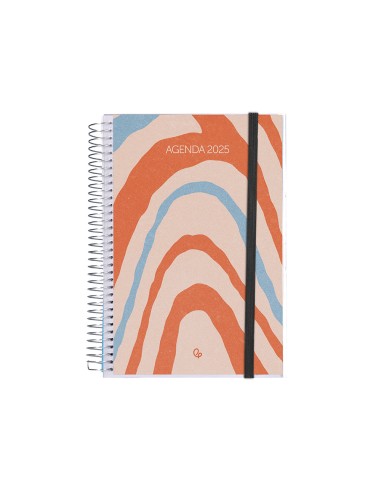 Agenda encuadernada liderpapel tinos a5 2025 semana vista personalizable papel 70 gr