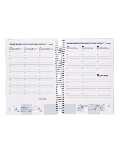 Agenda encuadernada liderpapel tinos a4 2025 dia pagina personalizable papel 70 gr