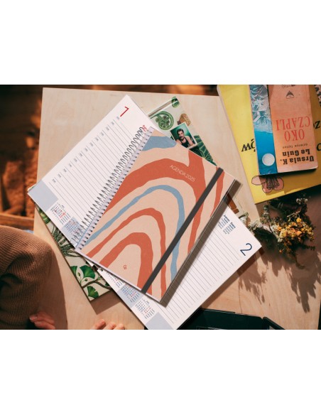 Agenda encuadernada liderpapel tinos a4 2025 semana vista personalizable papel 70 gr