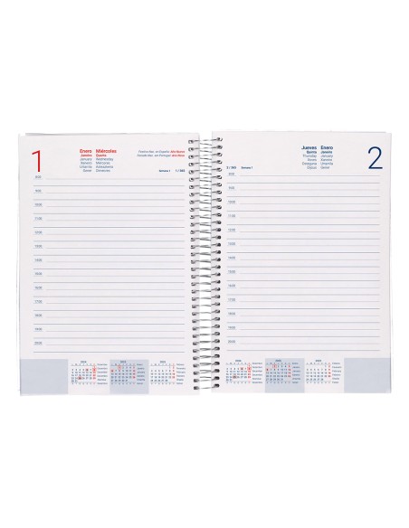 Agenda encuadernada liderpapel tinos a4 2025 semana vista personalizable papel 70 gr