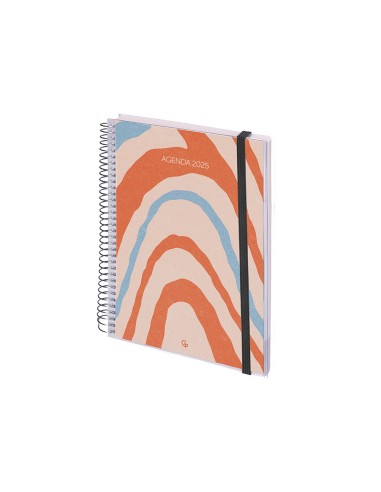 Agenda encuadernada liderpapel tinos a4 2025 semana vista personalizable papel 70 gr