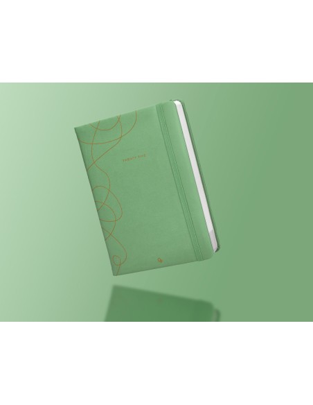 Agenda encuadernada liderpapel efira a5 2025 dia pagina color verde papel 70 gr