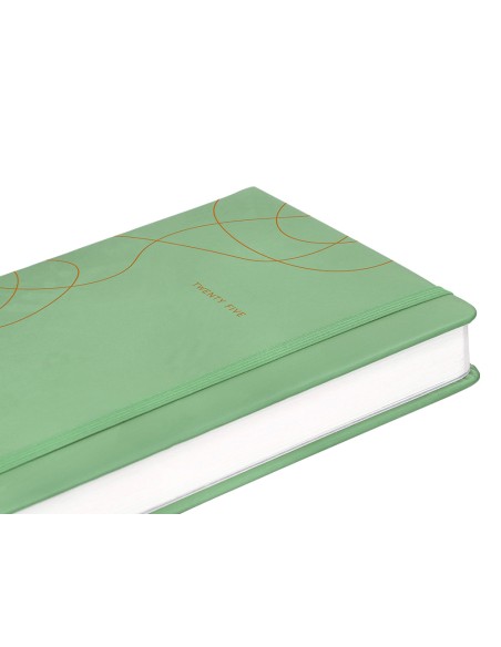 Agenda encuadernada liderpapel efira a5 2025 dia pagina color verde papel 70 gr