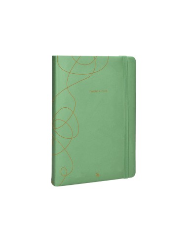 Agenda encuadernada liderpapel efira a5 2025 dia pagina color verde papel 70 gr