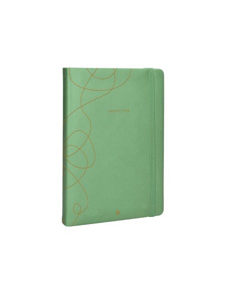 Agenda encuadernada liderpapel efira a5 2025 dia pagina color verde papel 70 gr