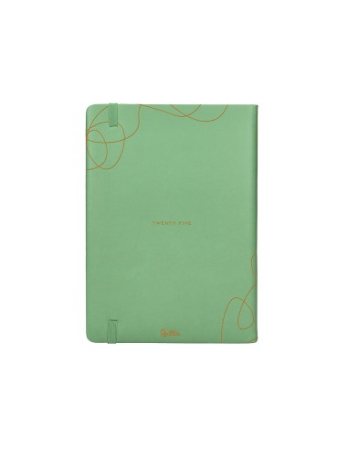 Agenda encuadernada liderpapel efira a5 2025 dia pagina color verde papel 70 gr