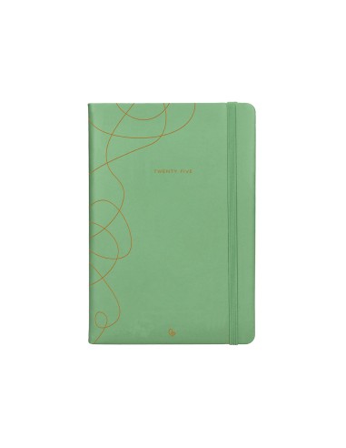 Agenda encuadernada liderpapel efira a5 2025 dia pagina color verde papel 70 gr
