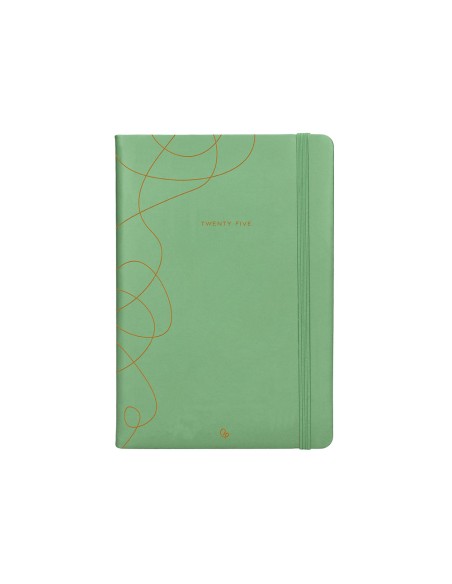 Agenda encuadernada liderpapel efira a5 2025 dia pagina color verde papel 70 gr