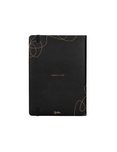 Agenda encuadernada liderpapel efira a5 2025 dia pagina color negro papel 70 gr