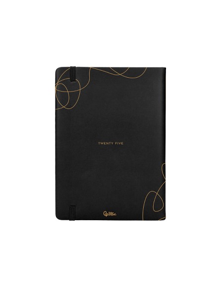 Agenda encuadernada liderpapel efira a5 2025 dia pagina color negro papel 70 gr