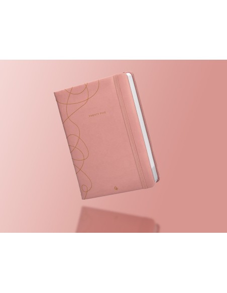 Agenda encuadernada liderpapel efira a5 2025 dia pagina color rosa papel 70 gr