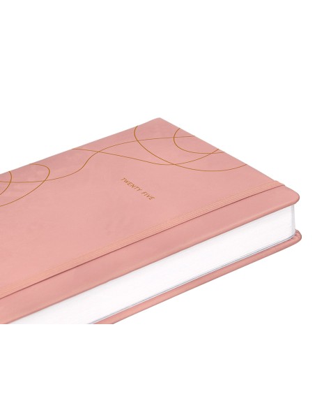Agenda encuadernada liderpapel efira a5 2025 dia pagina color rosa papel 70 gr