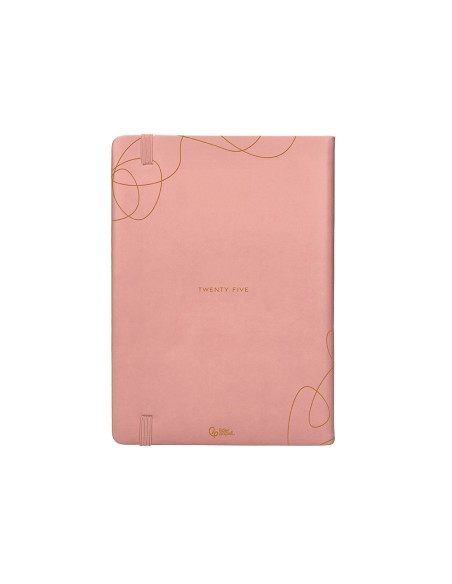 Agenda encuadernada liderpapel efira a5 2025 dia pagina color rosa papel 70 gr