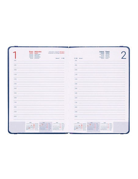 Agenda encuadernada liderpapel efira a5 2025 dia pagina color azul papel 70 gr