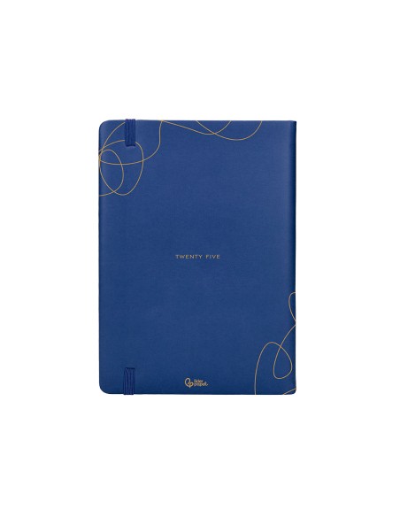 Agenda encuadernada liderpapel efira a5 2025 dia pagina color azul papel 70 gr