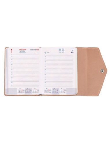 Agenda encuadernada liderpapel psara a5 2025 dia pagina color rosa nude papel 70 gr