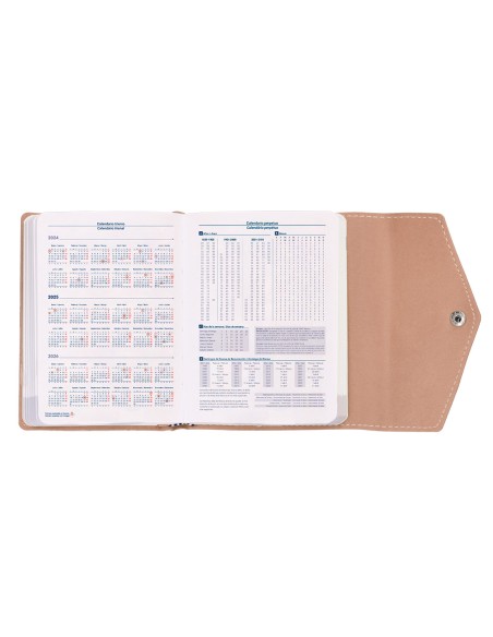 Agenda encuadernada liderpapel psara a5 2025 dia pagina color rosa nude papel 70 gr