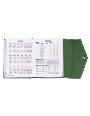 Agenda encuadernada liderpapel psara a5 2025 dia pagina color verde papel 70 gr
