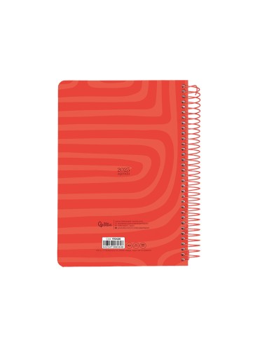 Agenda espiral liderpapel syro s a5 2025 dia pagina color rojo papel 60 gr catalan