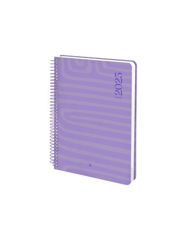 Agenda espiral liderpapel syro s a5 2025 dia pagina color rosa papel 60 gr