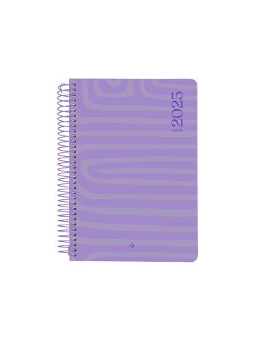 Agenda espiral liderpapel syro s a5 2025 dia pagina color rosa papel 60 gr