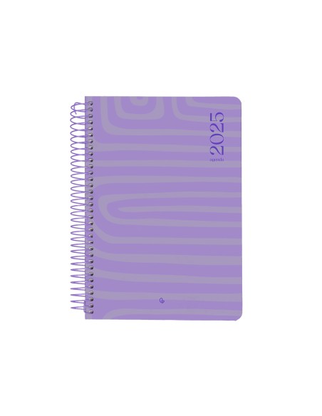 Agenda espiral liderpapel syro s a5 2025 dia pagina color rosa papel 60 gr