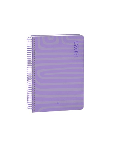 Agenda espiral liderpapel syro s a5 2025 dia pagina color rosa papel 60 gr