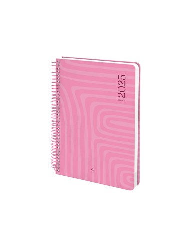 Agenda espiral liderpapel syro s a5 2025 dia pagina color morado papel 60 gr