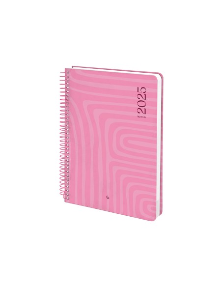 Agenda espiral liderpapel syro s a5 2025 dia pagina color morado papel 60 gr