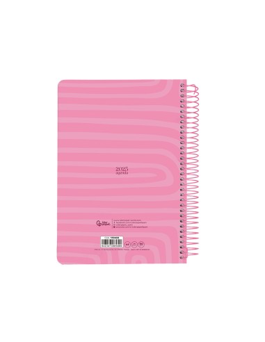 Agenda espiral liderpapel syro s a5 2025 dia pagina color morado papel 60 gr