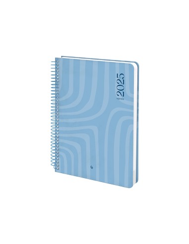 Agenda espiral liderpapel syro s a5 2025 dia pagina color azul papel 60 gr