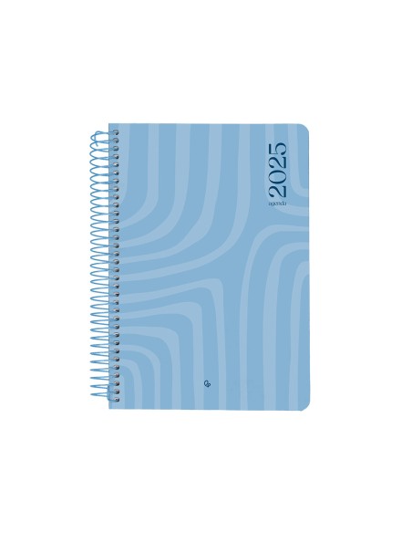 Agenda espiral liderpapel syro s a5 2025 dia pagina color azul papel 60 gr