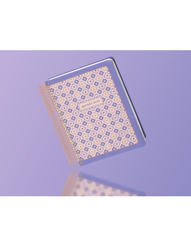 Agenda espiral liderpapel peri ssa a5 2025 dia pagina color morado papel 80 gr