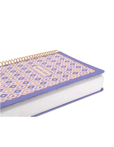 Agenda espiral liderpapel peri ssa a5 2025 dia pagina color morado papel 80 gr
