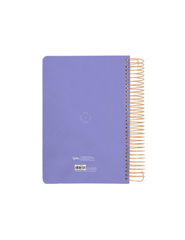 Agenda espiral liderpapel peri ssa a4 2025 dia pagina color morado papel 80 gr