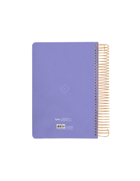 Agenda espiral liderpapel peri ssa a4 2025 dia pagina color morado papel 80 gr