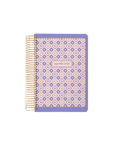 Agenda espiral liderpapel peri ssa a4 2025 dia pagina color morado papel 80 gr