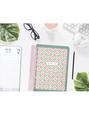 Agenda espiral liderpapel peri ssa a4 2025 dia pagina color verde papel 80 gr