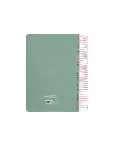 Agenda espiral liderpapel peri ssa a4 2025 dia pagina color verde papel 80 gr