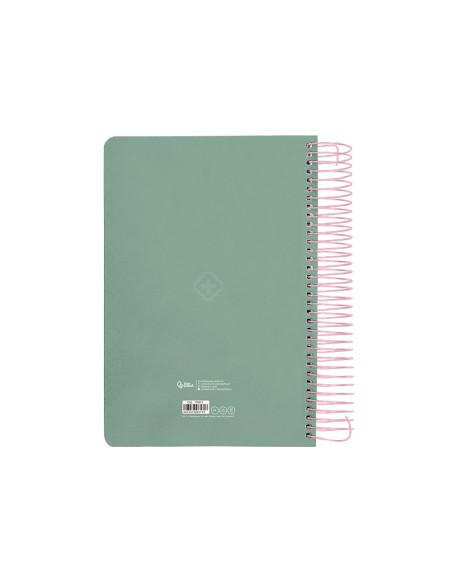 Agenda espiral liderpapel peri ssa a4 2025 dia pagina color verde papel 80 gr