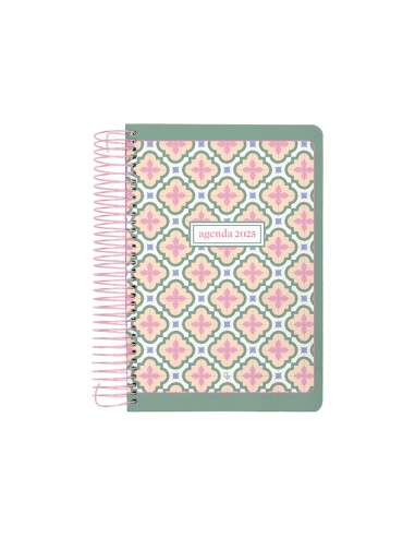 Agenda espiral liderpapel peri ssa a4 2025 dia pagina color verde papel 80 gr