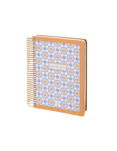 Agenda espiral liderpapel peri ssa a4 2025 dia pagina color naranja papel 80 gr