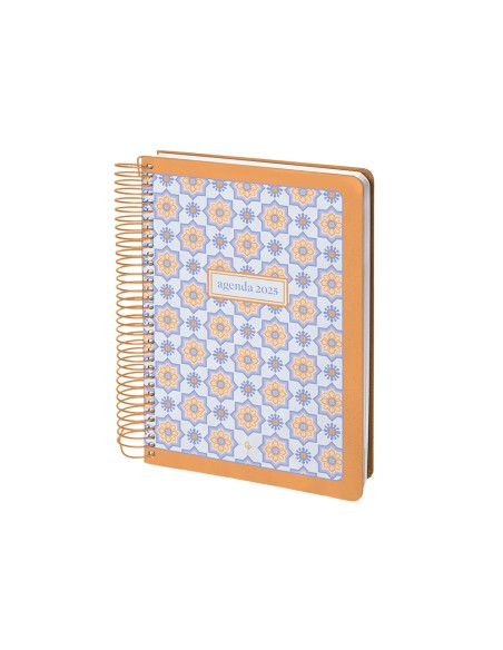 Agenda espiral liderpapel peri ssa a4 2025 dia pagina color naranja papel 80 gr