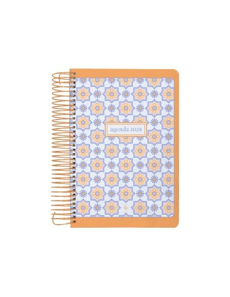 Agenda espiral liderpapel peri ssa a4 2025 dia pagina color naranja papel 80 gr
