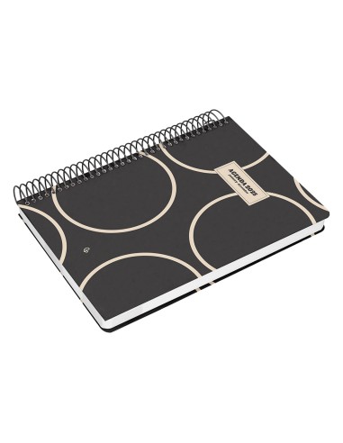 Agenda espiral liderpapel clas sic a6 2025 dia pagina blanco y negro 2 papel 70 gr