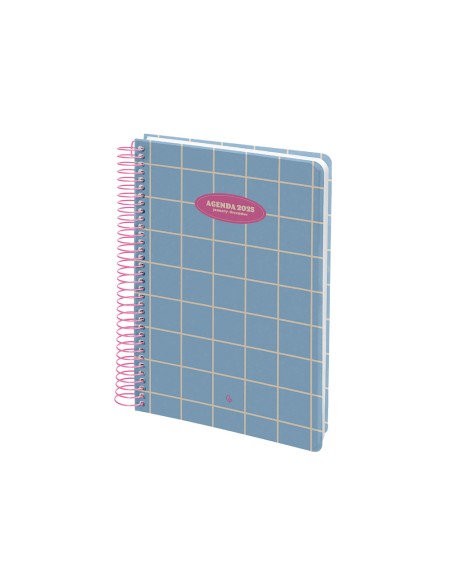 Agenda espiral liderpapel clas sic a6 2025 semana vista light color azul papel 70 gr