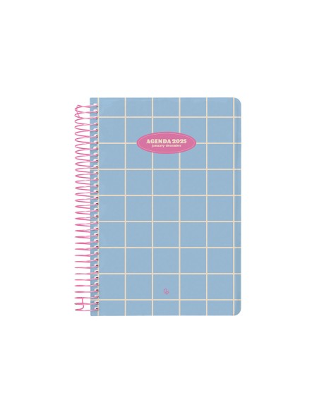 Agenda espiral liderpapel clas sic a5 2025 semana vista light color azul papel 70 gr