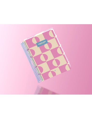 Agenda espiral liderpapel clas sic a5 2025 semana vista color rosa papel 70 gr