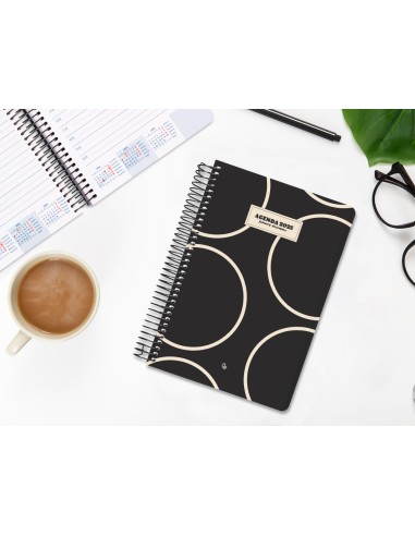 Agenda espiral liderpapel clas sic a5 2025 semana vista blanco y negro 2 papel 70 gr