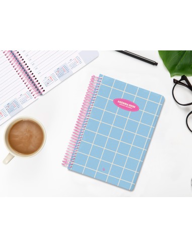 Agenda espiral liderpapel clas sic a5 2025 dia pagina light color azul papel 70 gr